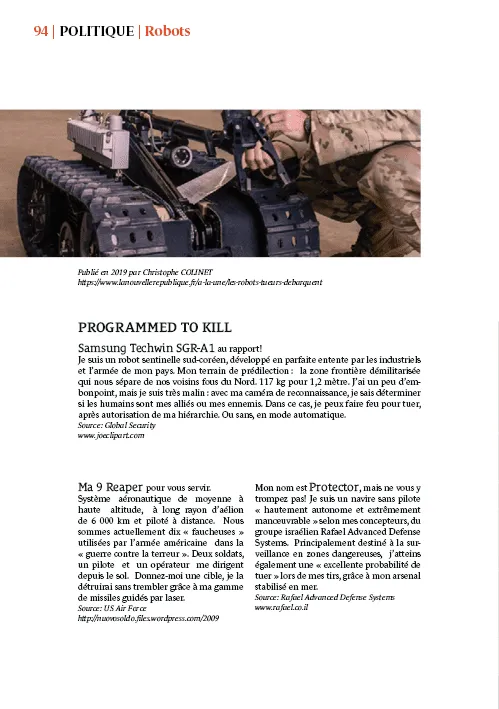 Page du magazine