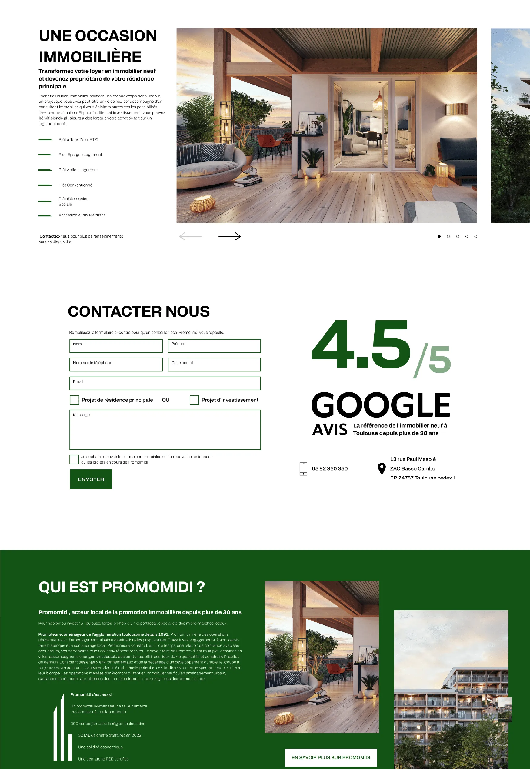 Maquette landing page partie 2