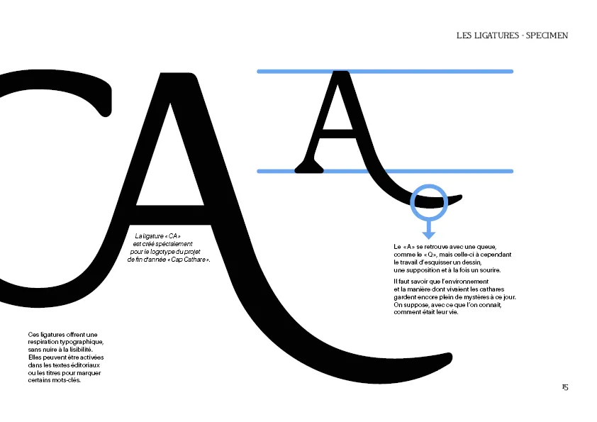 Page du spécimen Cathare