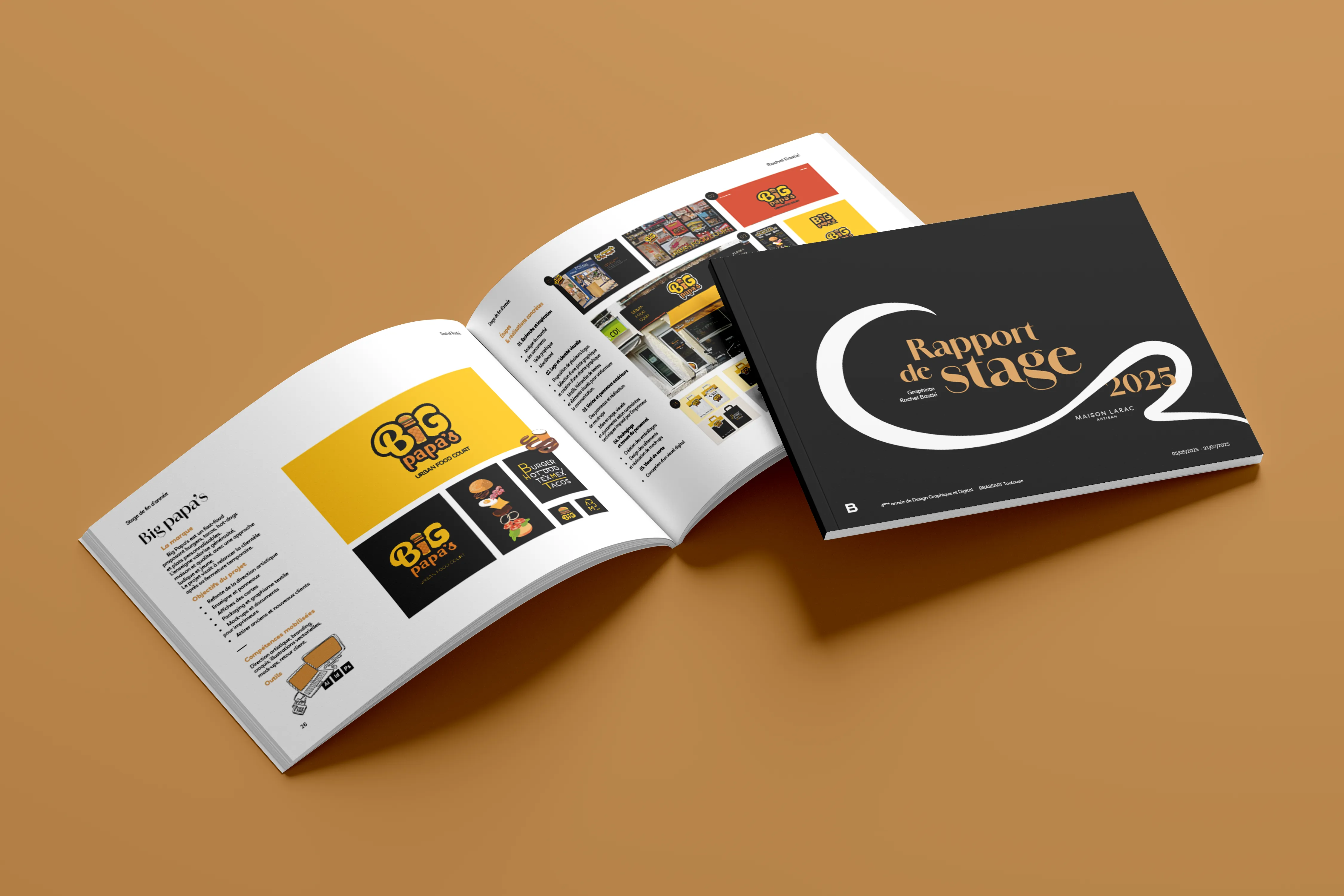 Mockup du projet de rapport de stage chez Larac