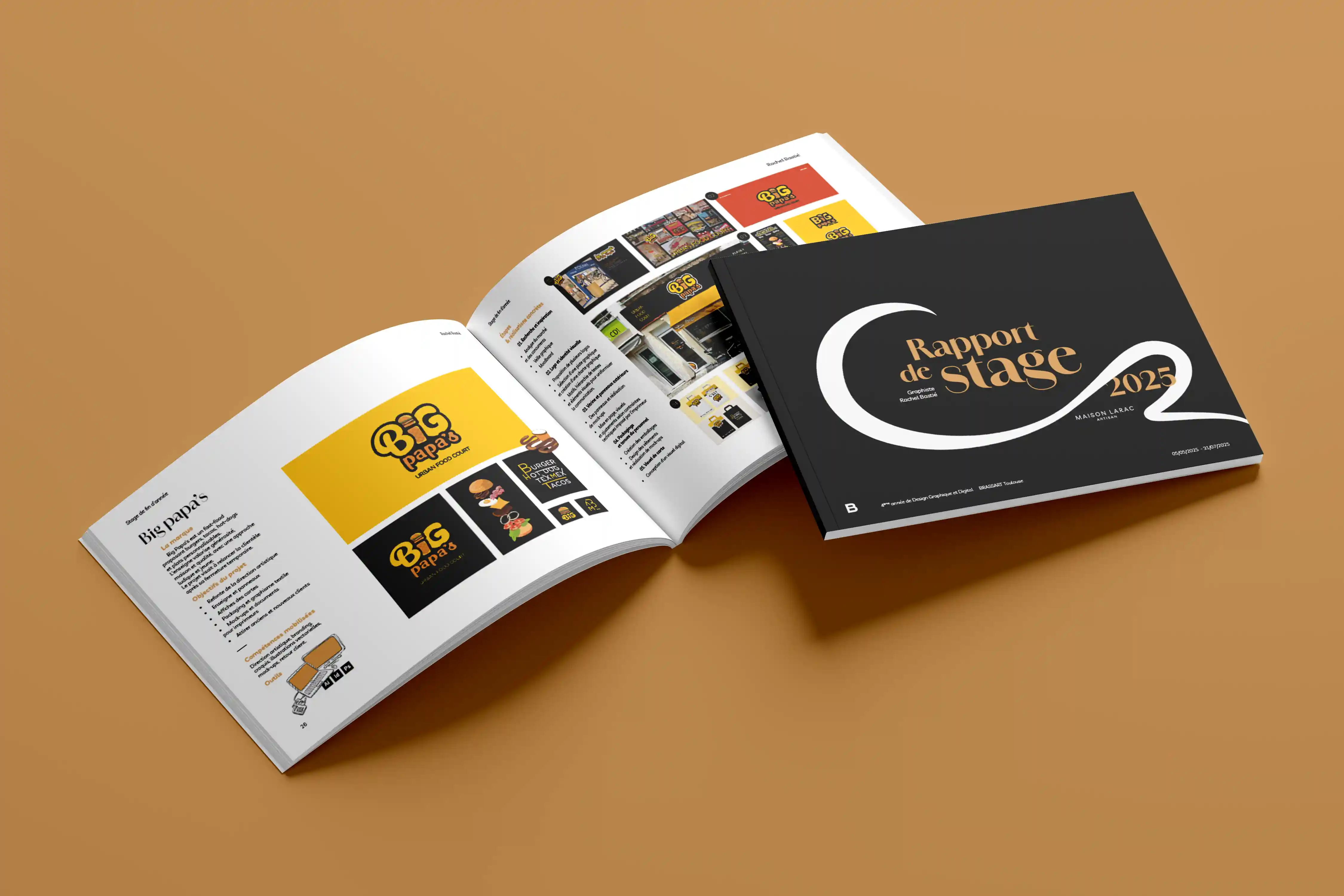 Mockup du projet de rapport de stage chez Larac