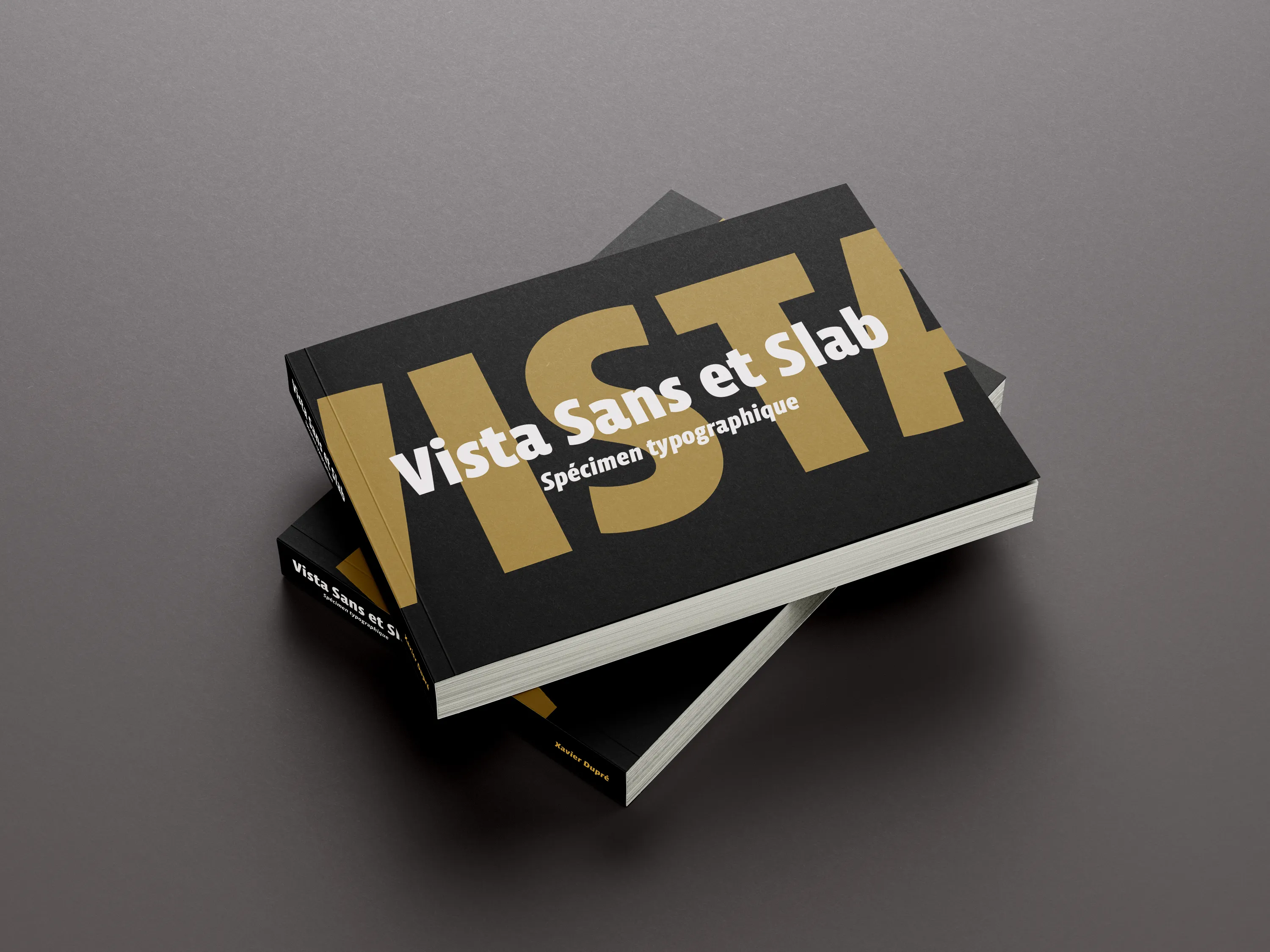 Couverture du spécimen typographique Vista