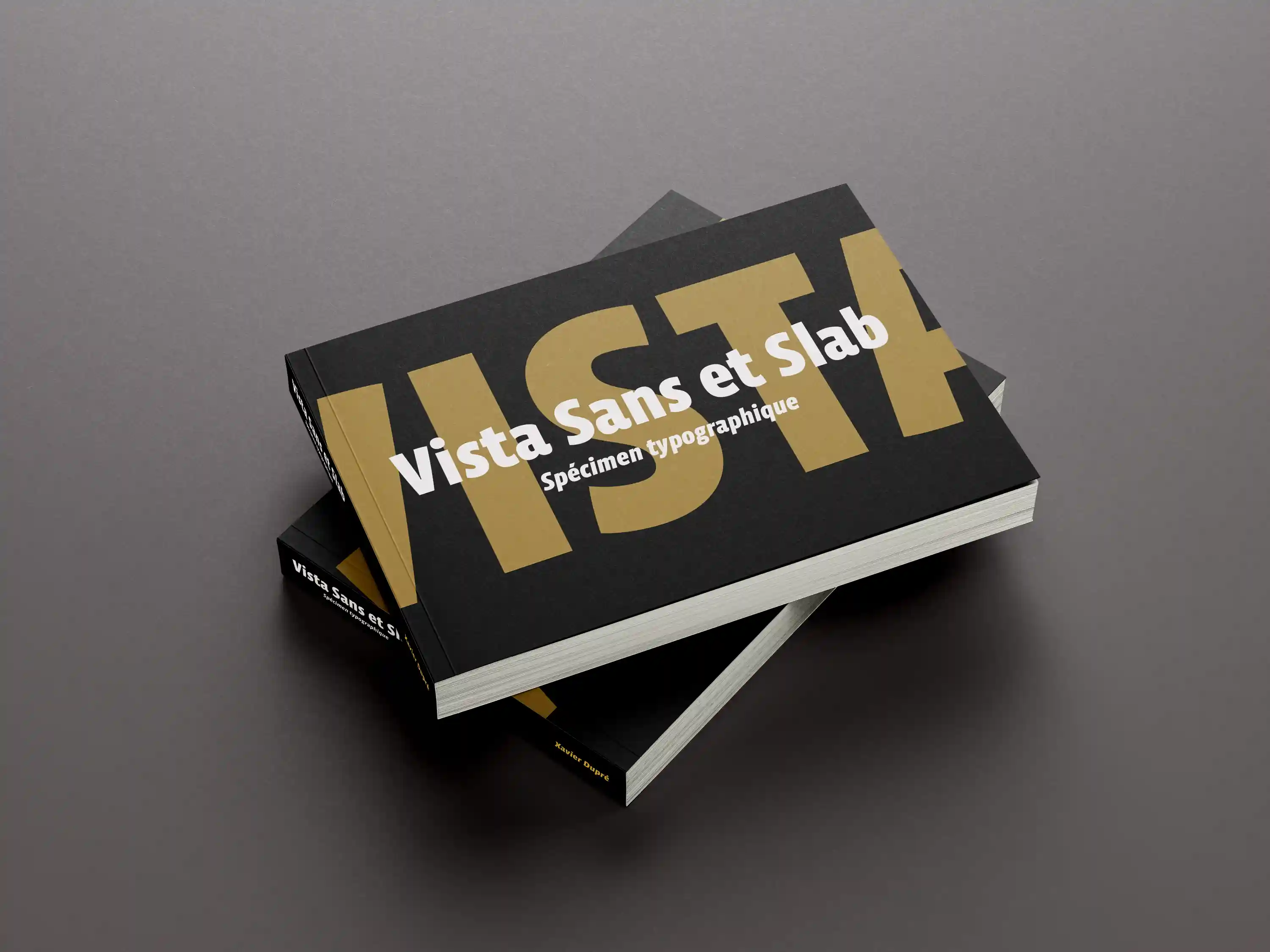 Couverture du spécimen typographique Vista