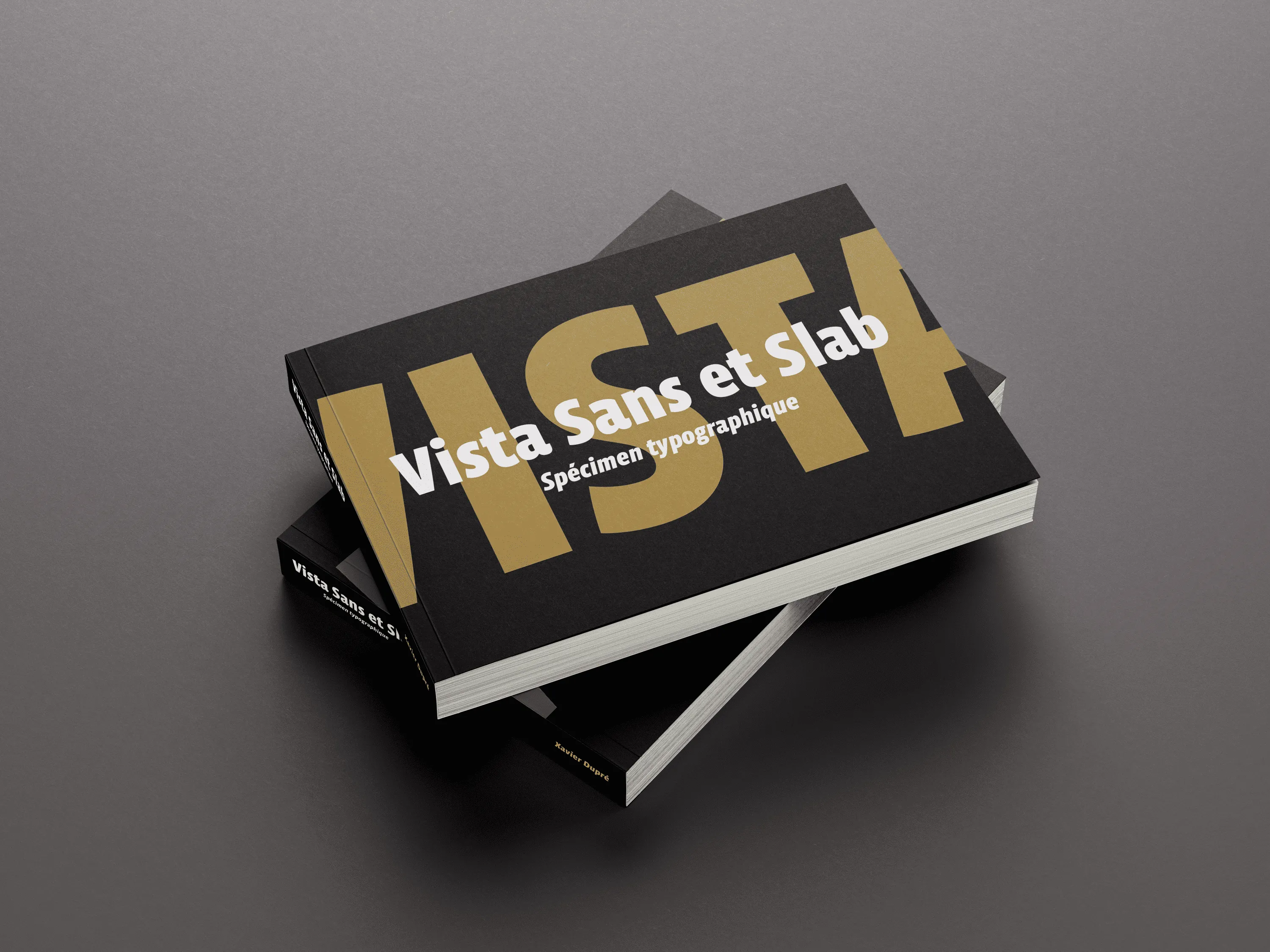 Couverture du spécimen typographique Vista